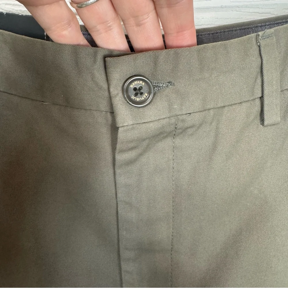 Banana‎ Republic Emerson Chino Vintage Straight Fit Men's Olive Pants 36x30